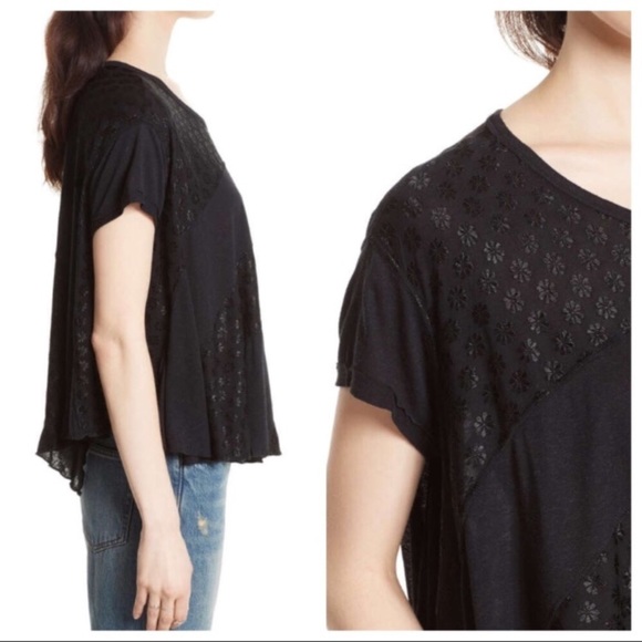 Free People Black Anything And Everything Tee - Picture 2 of 6
